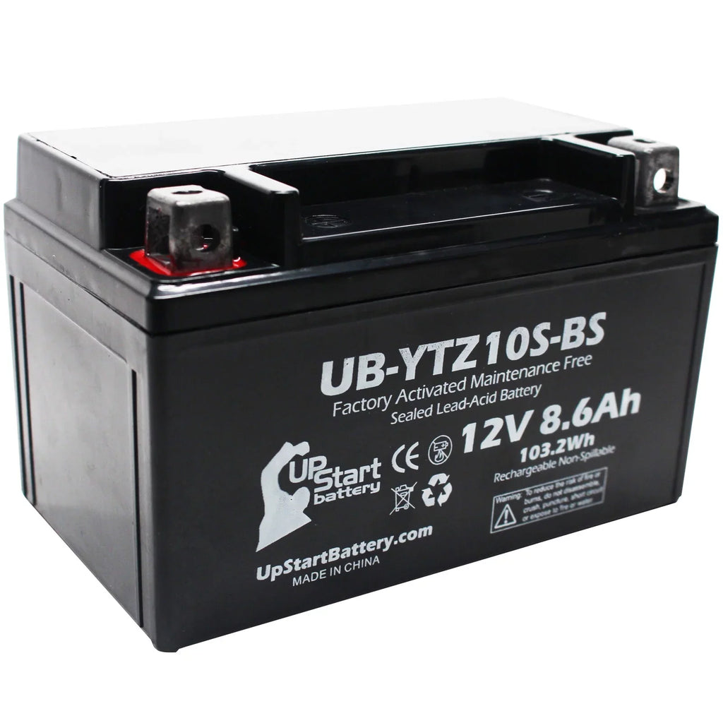 for UB-YTZ10S-BS Scooter Maxam 250CC Maintenance 12V, Free, Yamaha Activated, 5-Pack Battery Factory - 2011 Battery UpStart 8.6Ah, Replacement