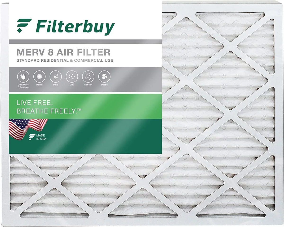 8 Air Filters AC HVAC Filterbuy (1-Pack) 20x24x4 Pleated MERV Furnace