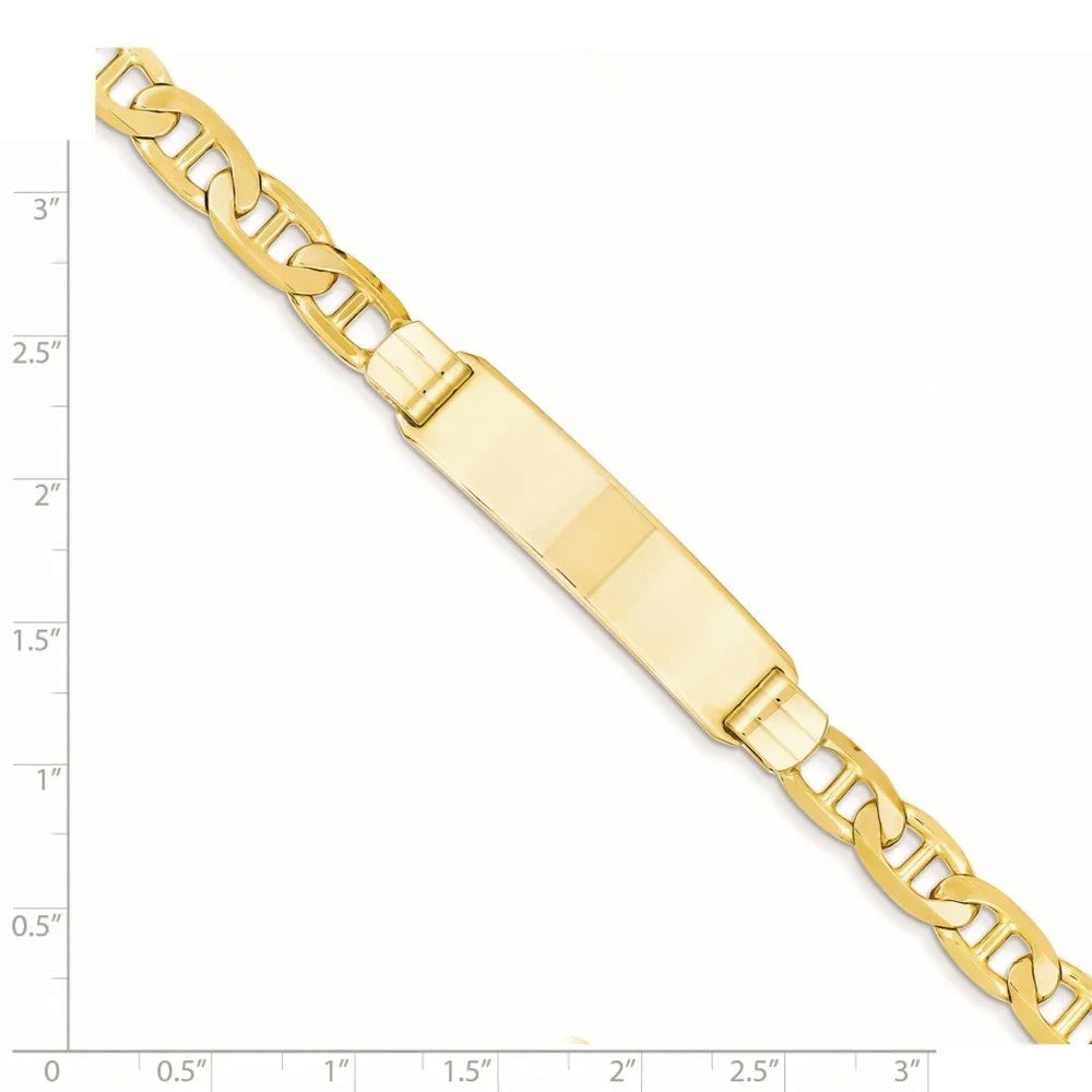 14K Gold Auriga for 8 Anchor Yellow Id inch Jewelry Fine Link Women Bracelet