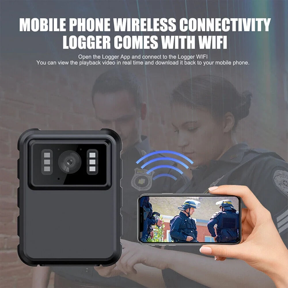 Night Video IR JLLOM Audio and Camcorder Vision DVR Mini Police Camera - Body with 1080P