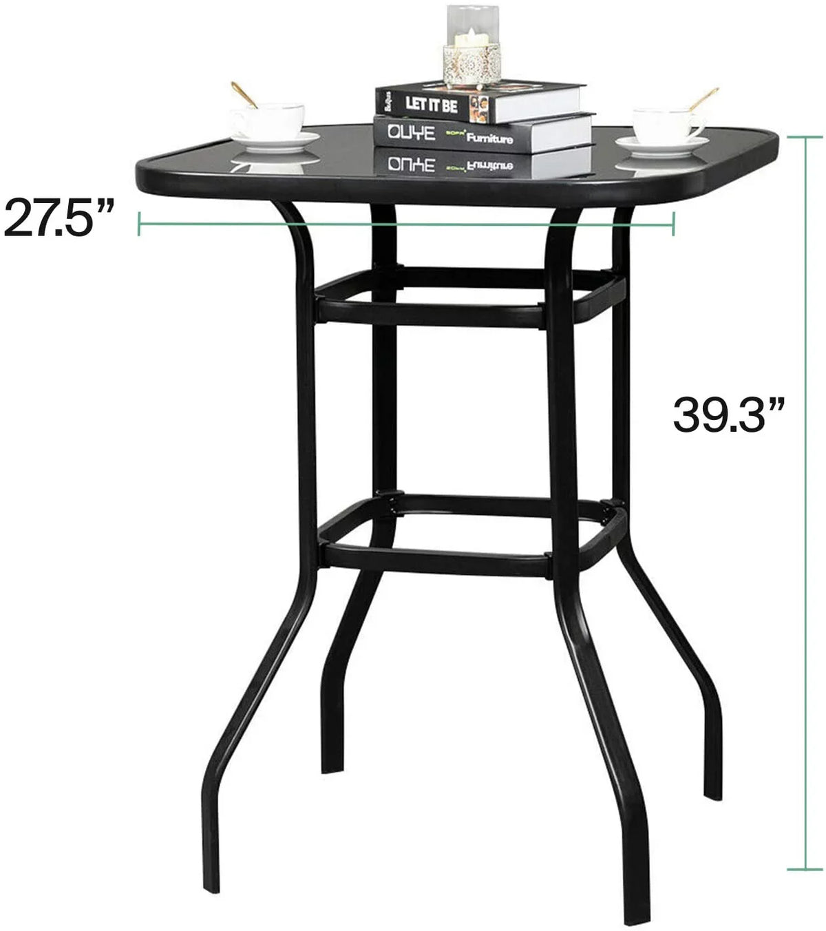 Strong ly Designed Table Glass Porch Violet Tempered Bar For