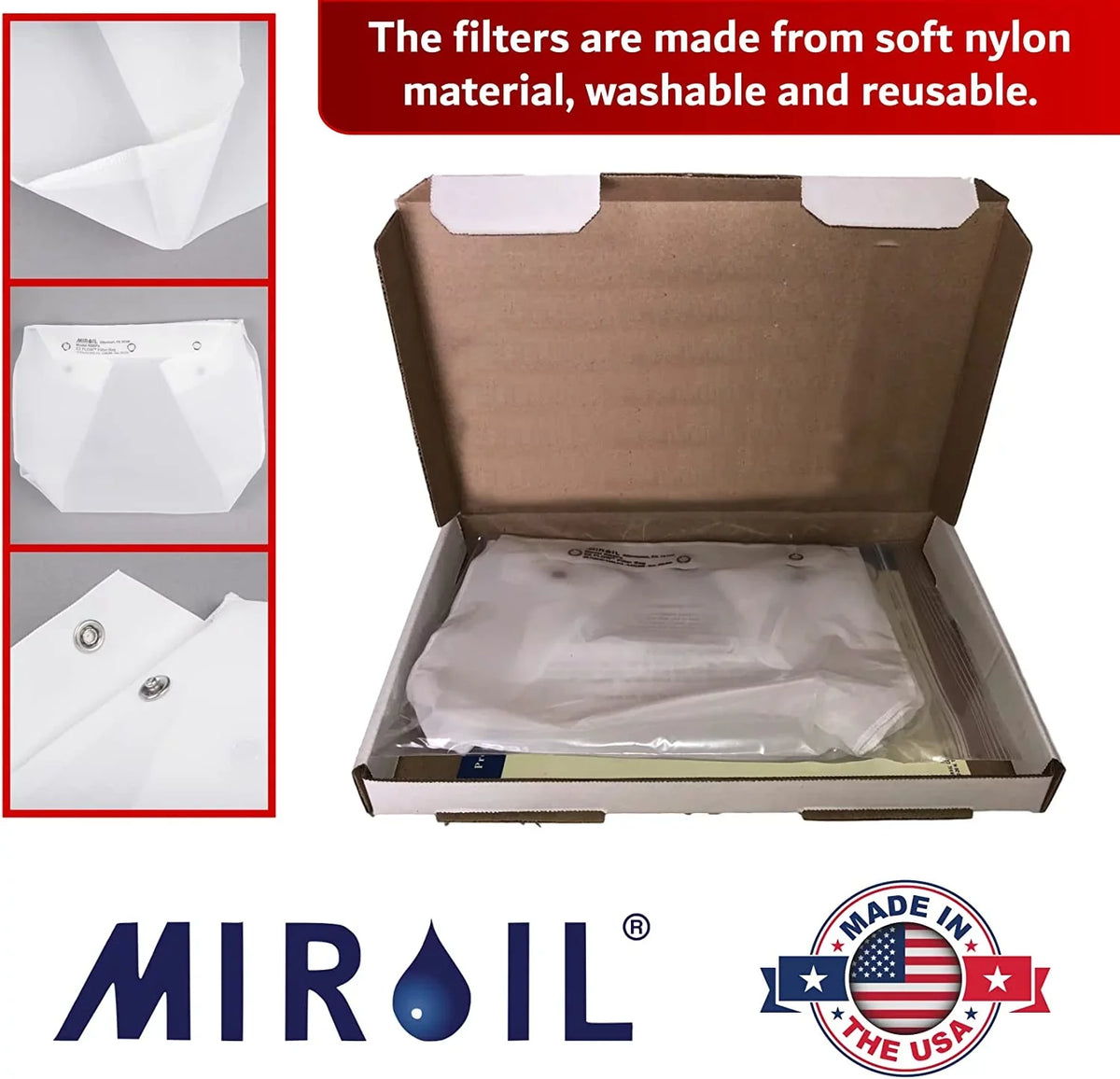 Bag" Flow Filter EZ RB6PS/12852 Miroil Snap On"