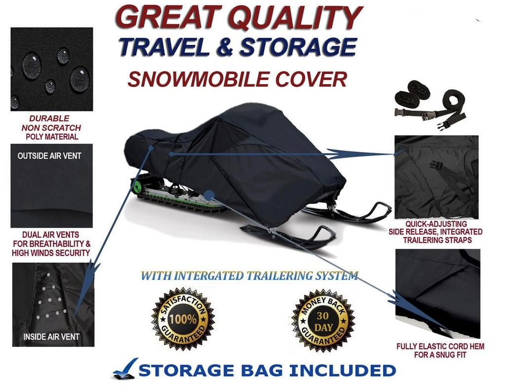 Limited Storage Protection Bombardier 600 Mud HO Compatible Doo GSX Travel E-TEC Snowmobile for Ski 300D Sleds. Cover Slush 2009-2009 and and