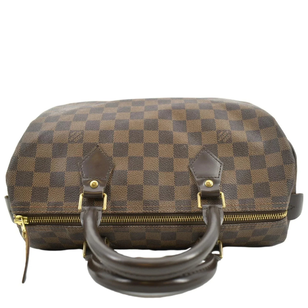 LOUIS Satchel VUITTON Bag Damier Ebene 25 Speedy Brown Used