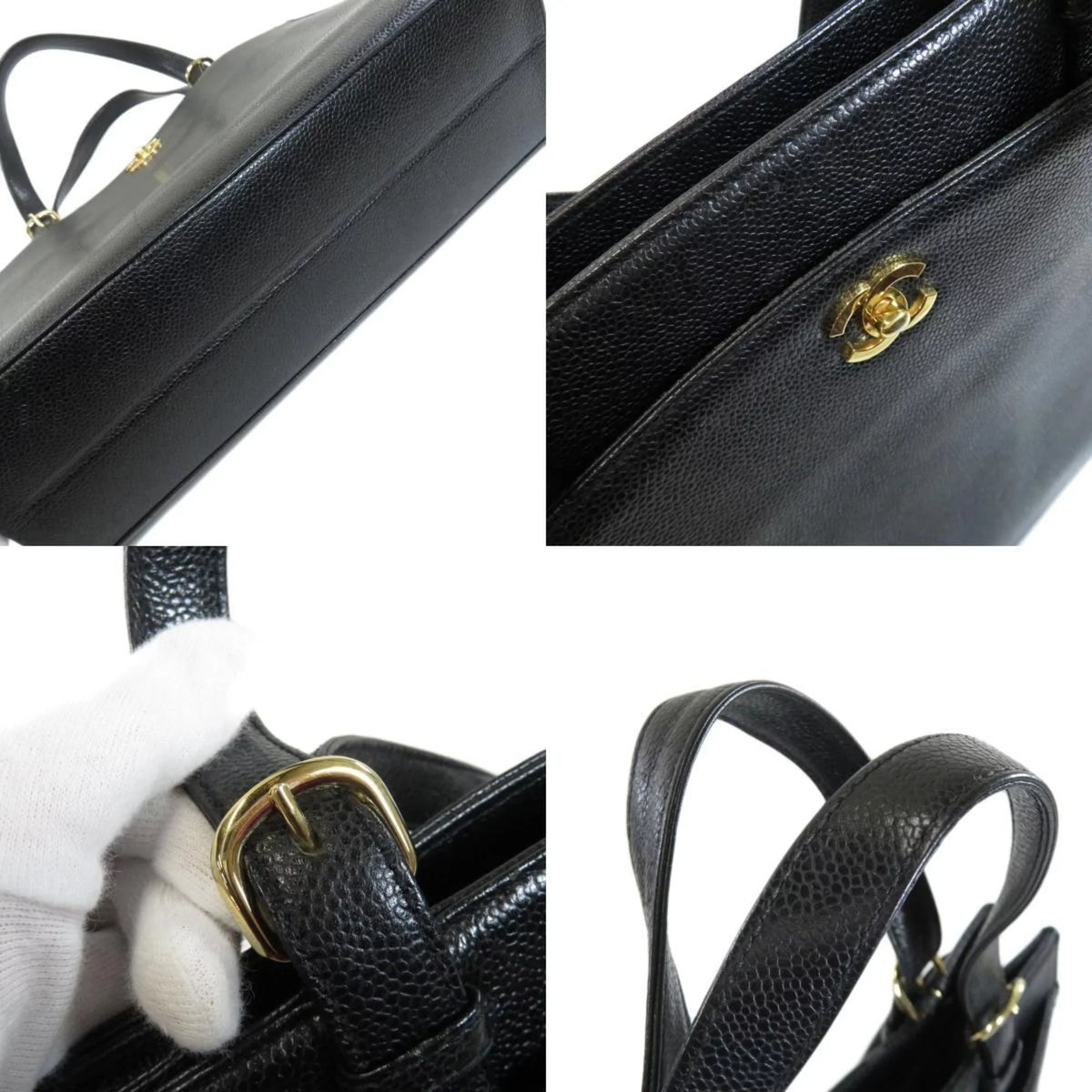 (Good) COCO Handbag MARK CHANEL Caviar Skin Pre-Owned