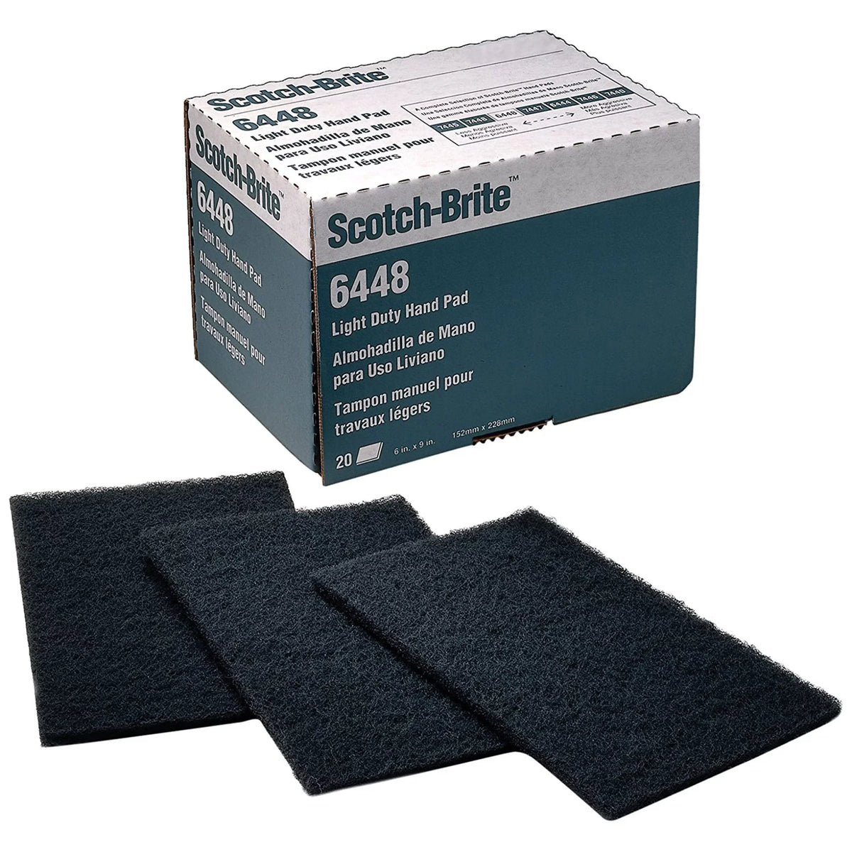 W, L, Pad, in Sanding PK60 9 Hand 6 in Scotch-Brite 7000121092