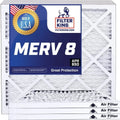 | 8 MERV Filter .75" Air | Size: IN King x Actual 24 Furnace | x | HVAC 24x10.5x1 Pleated 10.5 A/C MADE 4-PACK Filter Filters USA