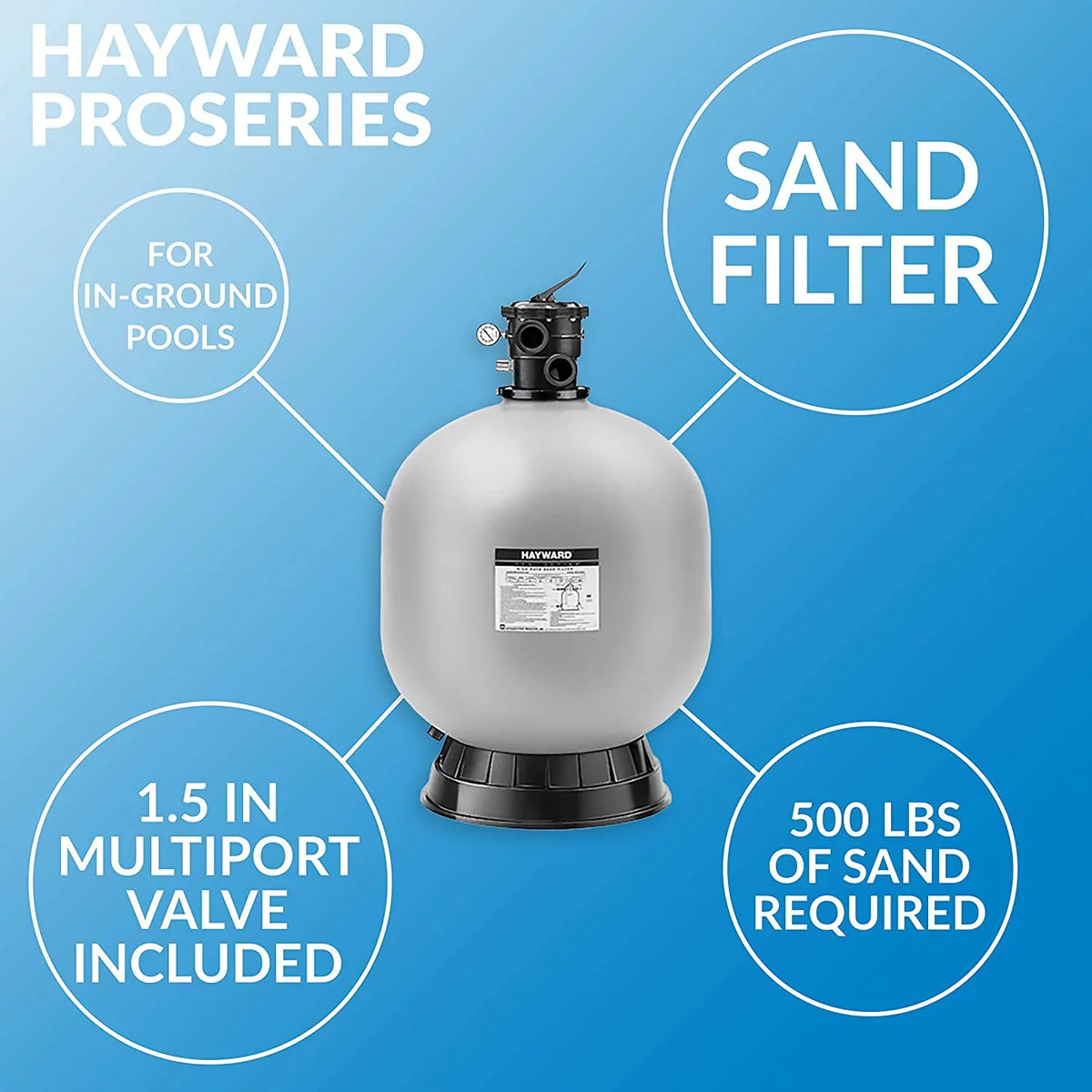 Pro Hayward W3S310S Series Tank Sand Side Mount Pool 30" Filter