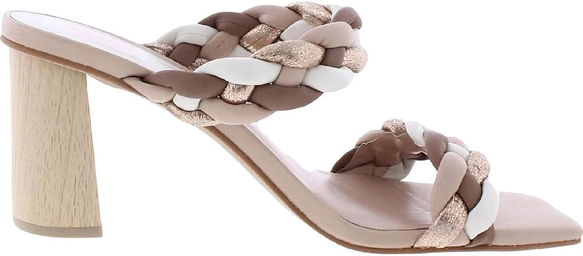 Dolce Stella Paily (Natural Stella, Multi On Multi Vita Heeled Sandals Straps 12) Slip Natural Braided
