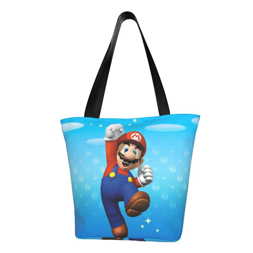 Beach Super School Shopping Women's Tote Funny Mario Shoulder Travel Large Business Work Handbag For Bag Capacity