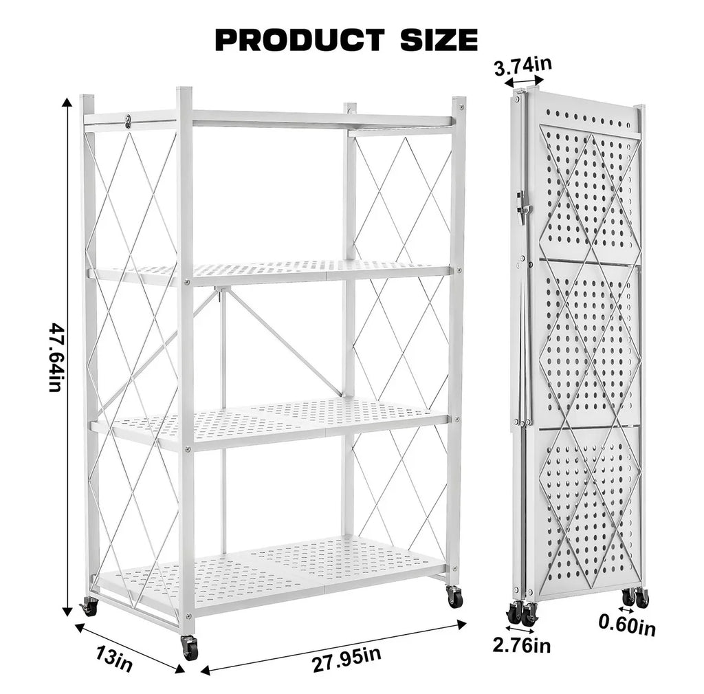 QRInnovations  Design Duty Shelving Tier Rack White Heavy 3/4 Modern Storage