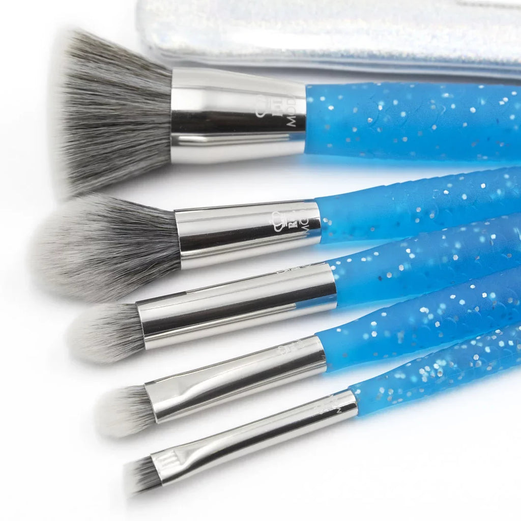 Brush Brushes Blue Makeup 6pc Fire Makeup Accentuate, Crease Small Brush Includes Moda Shader, Set, and Mythical