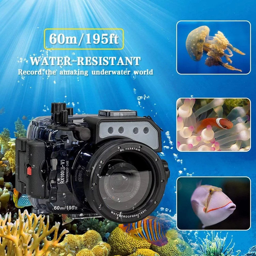 Seafrogs I M5 & w/ Camera Two Dome III Housing RX100 Underwater RX100 Liquidproof for IV M4 case Aluminium Tray Kit, M2 Port M3 Hands II Sony V 60M