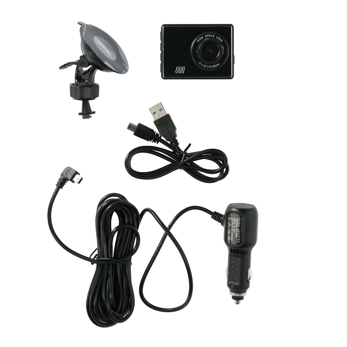 LCD Mount TE-DVR1080 1080P iBeam w/ Windshield Dash Suction Camera 2" Screen