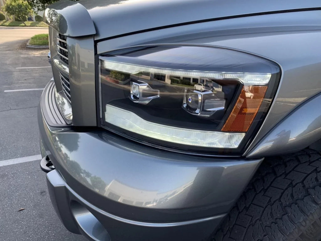 06-08 Projector AlphaRex Alpha-Black Ram Dodge Headlights Halogen PRO-Series