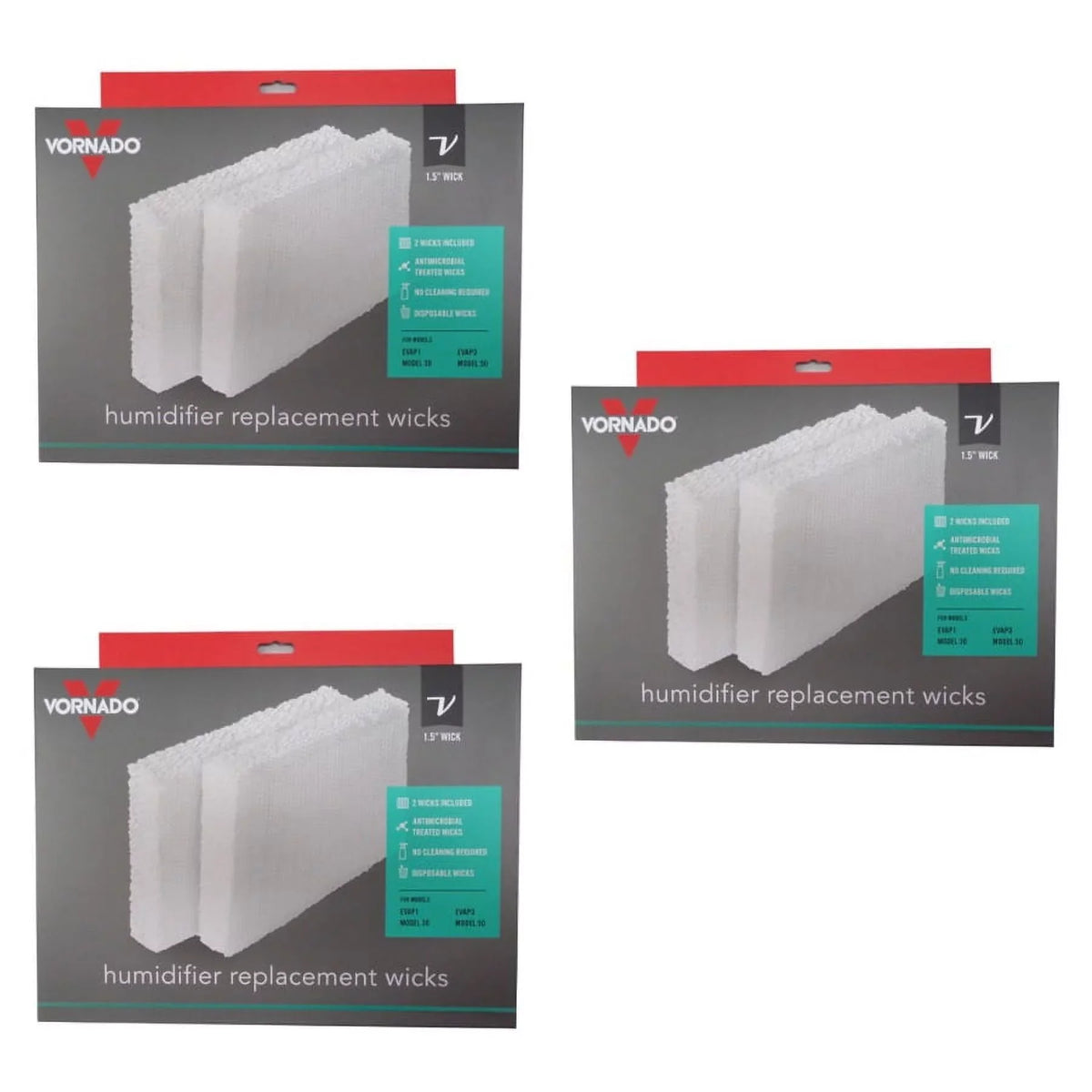 Humidifier Evap3 - OEM Filter Pack Genuine Vornado Evap2 - Evap1 6 Wick