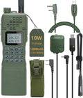 Walkie Bag Antenna,USB Kit and Talkie with Long Rechargeable Two Radio Full mic,18.8 Programming Foldable 10W ABBREE&BaofengAR-152 Charger Range Tactical Way AR-152 Cable Shoulder Cable,AR-152 inch