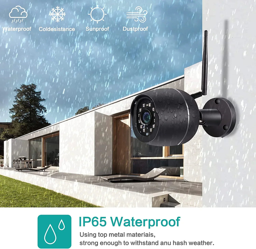 Full Security Alexa Case Cameras 1080P for Cameras, Liquidproof Alert, Outdoor Motion Detection Pack Home Security Camera Two-Way Card Cloud, with 2 Bullet SD Compatible Audio, WiFi