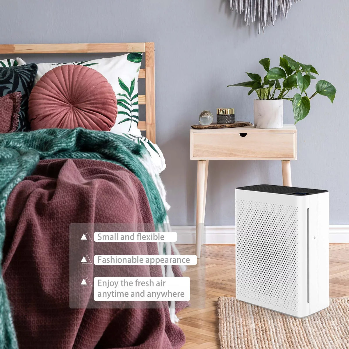 Coverage,White Ultra - Adjustable ft Quiet Air Sleep CADR, 410 Purifier Olansi Mode Fan sq. - HEPA High Speed,