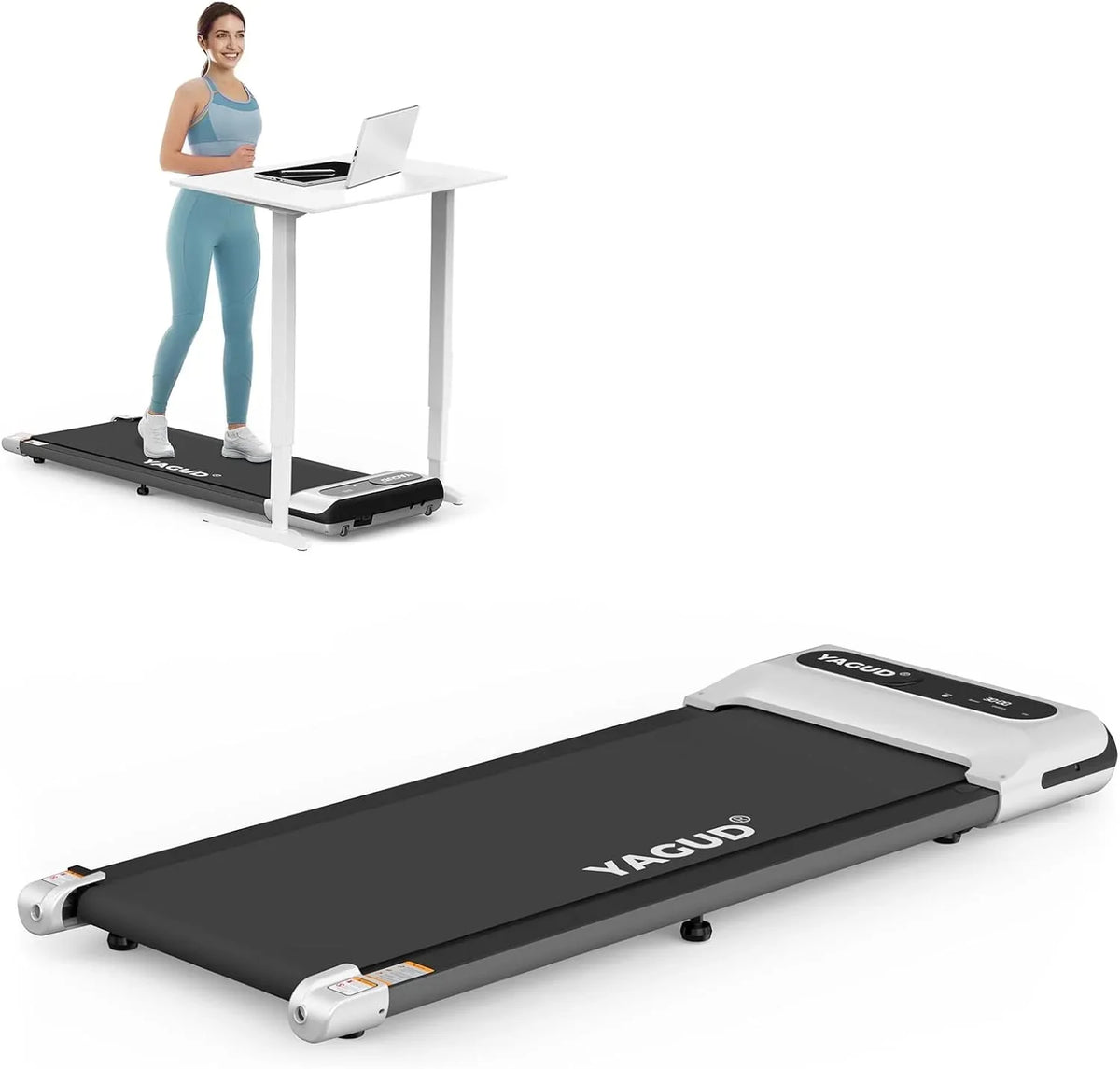 Pad Running and Display for Yagud and Control Treadmill, Walking LED Desk Home Under Remote with Office, Machine