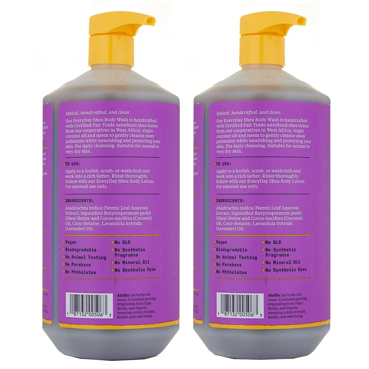Body Fl Everyday Butter, Oil, Pack Shea - Shea Ea. 2 Neem, Coconut 32 And Lavender, Oz Wash, Alaffia