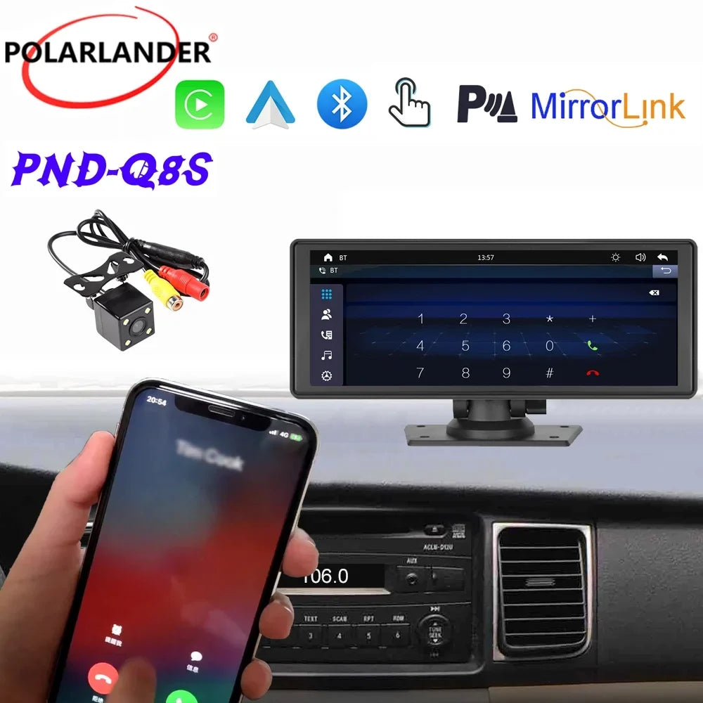 Navigation, Radio Bluetooth,Backup Multimedia AUX, Touch with Android Recorder Player Car Screen Wireless Camera, Receiver Stereo Polarlander Carplay 9.3 Audio Car Inch Car Apple TF, GPS Play Auto,