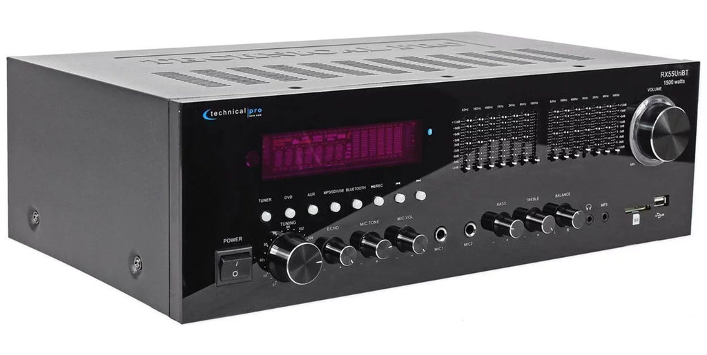 Bluetooth Ceiling Theater Home Speakers Receiver+(2) Technical RX55URIBT Pro 8"