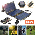 Camping Quality Battery Panel Charger Phone Rechargeable Portable Hiking Outdoor USB OnemayshipOnemayship High Solar Foldable 80W