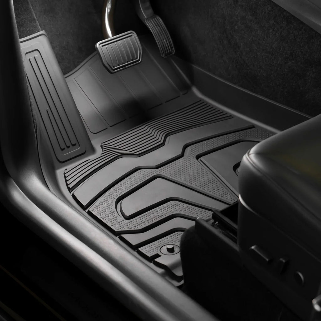 '+ Tray Motorsports Row Floor Tesla rs, Mats Custom Duty Rear Mats, Set with Mat Front Cargo Trunk Black All & Full Protection Heavy Y, Weather Ikon 3D Compatible TPE Model 2020-2023 Floor 2nd