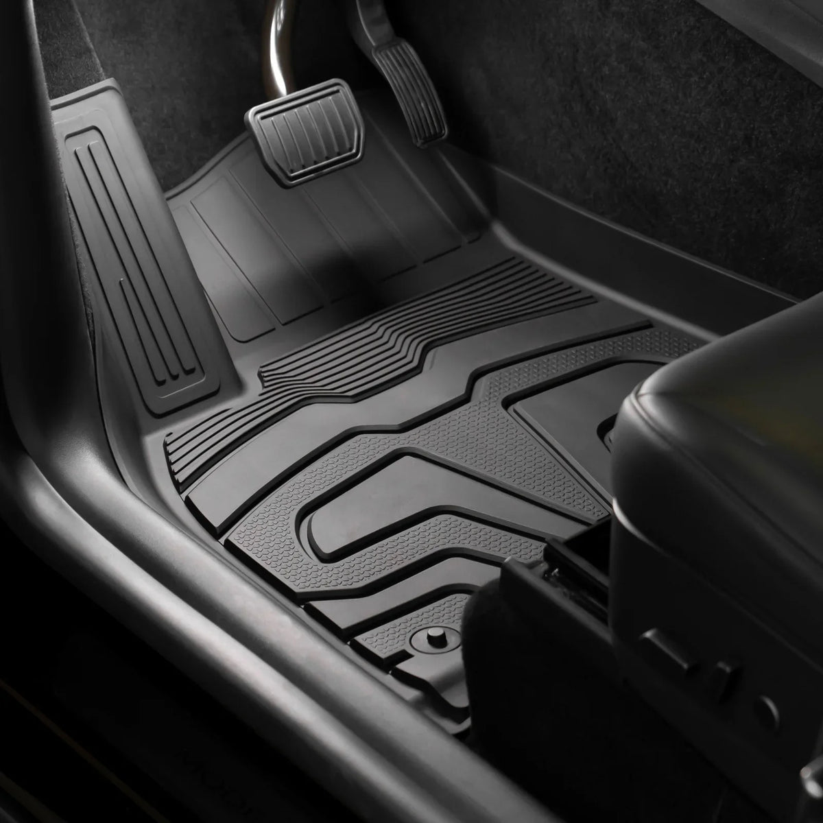'+ Tray Motorsports Row Floor Tesla rs, Mats Custom Duty Rear Mats, Set with Mat Front Cargo Trunk Black All & Full Protection Heavy Y, Weather Ikon 3D Compatible TPE Model 2020-2023 Floor 2nd