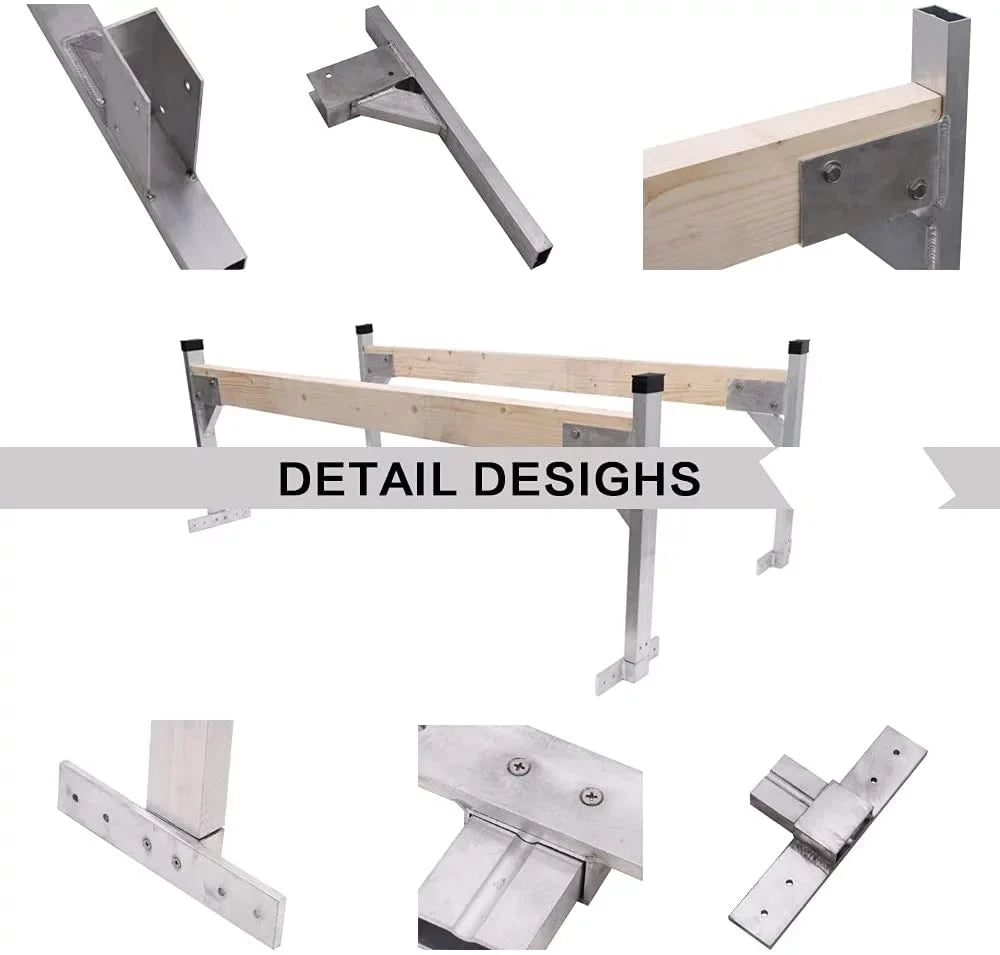 Rack Fit Vans Ladder Roof Kit Aluminum Cargo Bracket for Adjustable Enclosed ELITEWILL Trailers