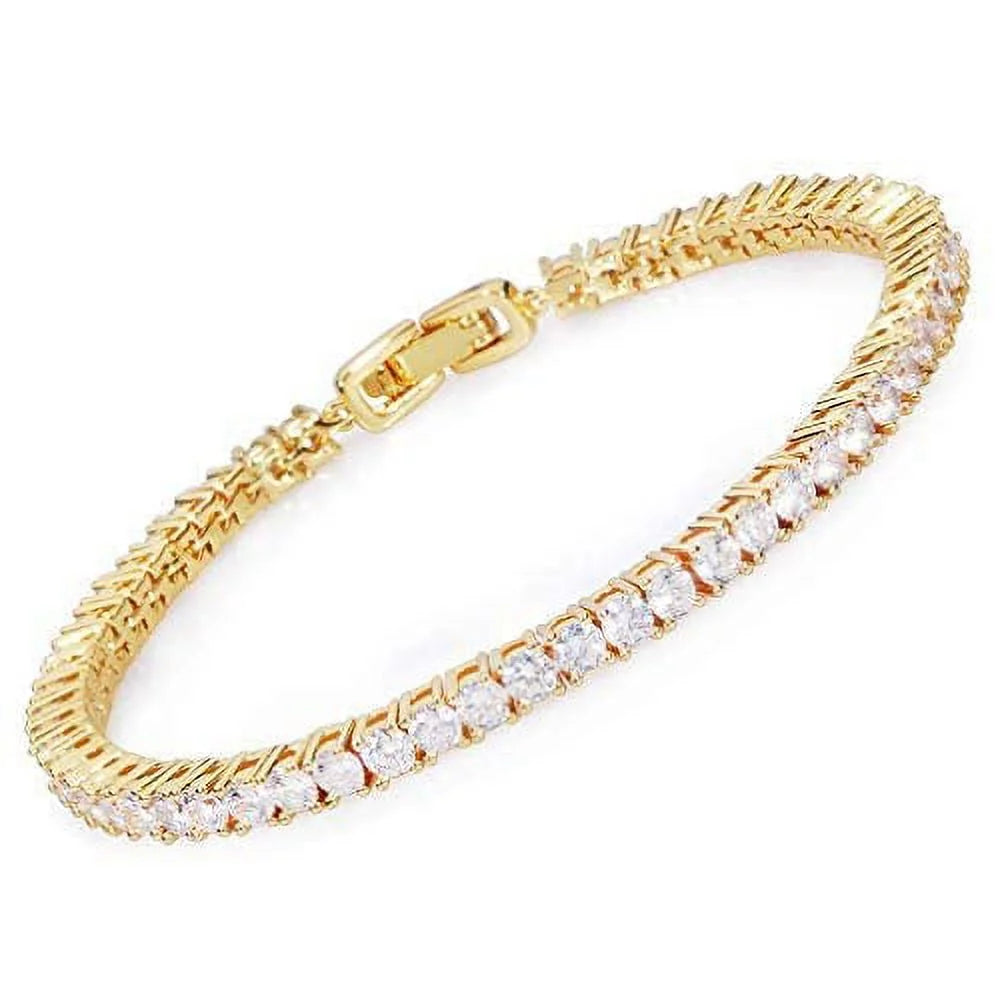 '- Blush) Rocks Fully Bracelet Big Tennis Bling'ed Out (TLA ST10327LA Watch Dial Bezel Iced Gold Women's Numerals with - Out Colored Roman w/Matching