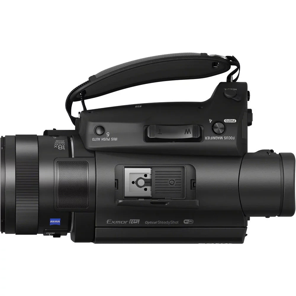 Sony + Extra Card 128GB 2 HD + + + and Video 4K FDR-AX700 Batteries M Charger Camcorder Memory Handycam Case Camera
