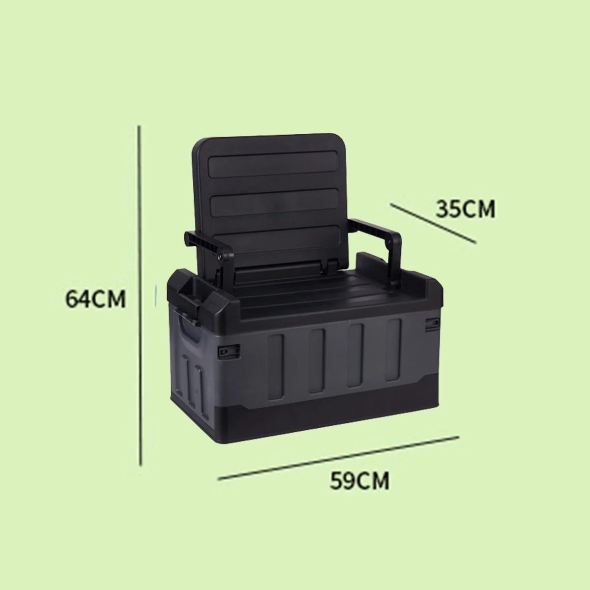 Car for Storage Backpacking Office Home Sedan Bins Car Organizer Crate Black Trunk