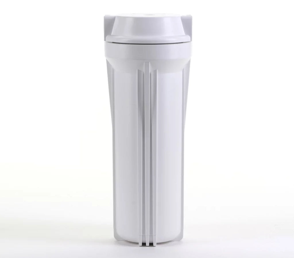 For Systems, Housing 1/2" White Flat Hydronix Cap RO with 10" Ports & White HF2-10WHWH12, Filtration