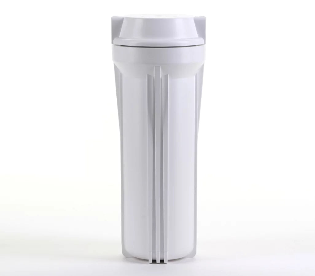For Systems, Housing 1/2" White Flat Hydronix Cap RO with 10" Ports & White HF2-10WHWH12, Filtration