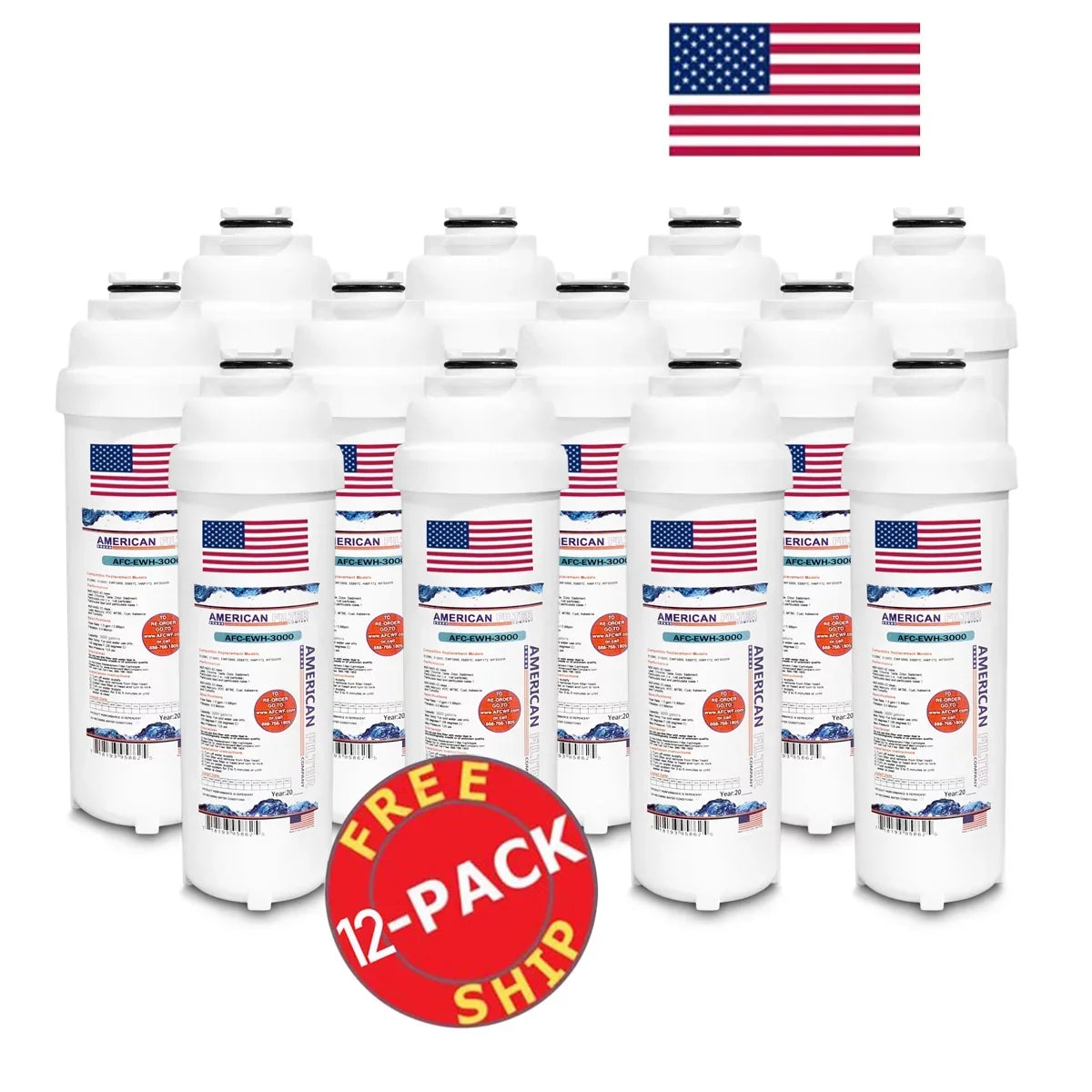 AFC-EWH-3000 Model # , , LZWS-ERFP8-RF Made 12 - LiquidSentry® AFC Liquid U.S.A. with Filters Compatible Brand in Pack - ,