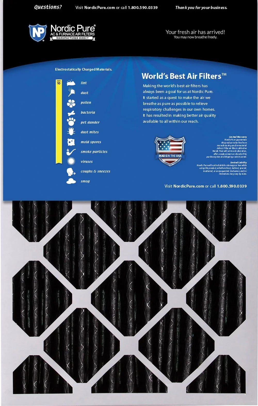 4 MERV (4 Carbon Honeywell 3/8) 16x25x5 Air Pack Plus Replacement 10 Filters