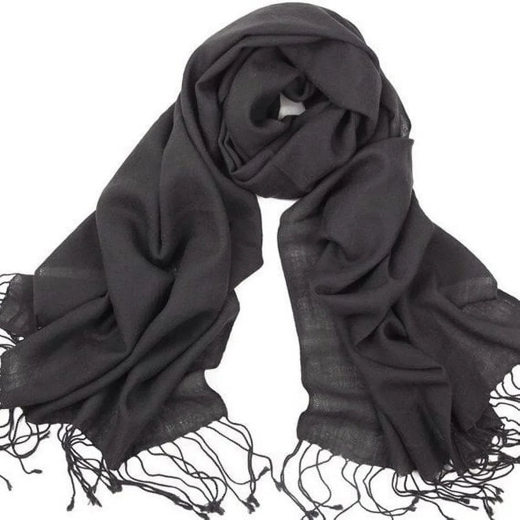 10 Wedding Bridesmaid Set Wrap, Shawl, of Bridal Pashmina Shawl, Shawl Scarf Grey Dark