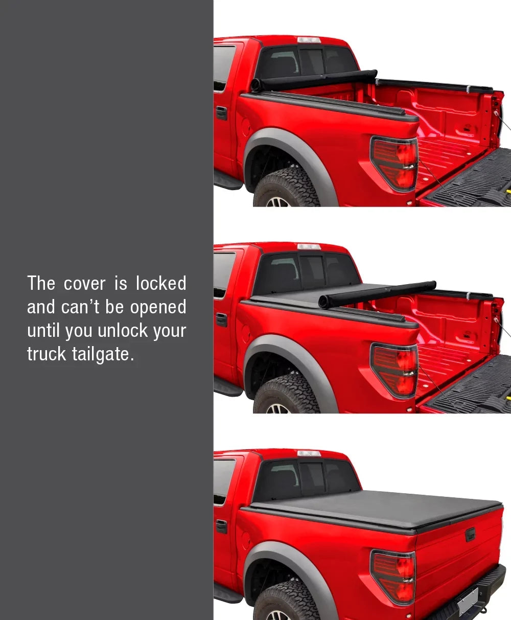 with MaxMate Truck Compatible Bed Roll-up 5' TCF169066 2019-2024 Soft | (61") Bed | Ford Cover Ranger Tonneau