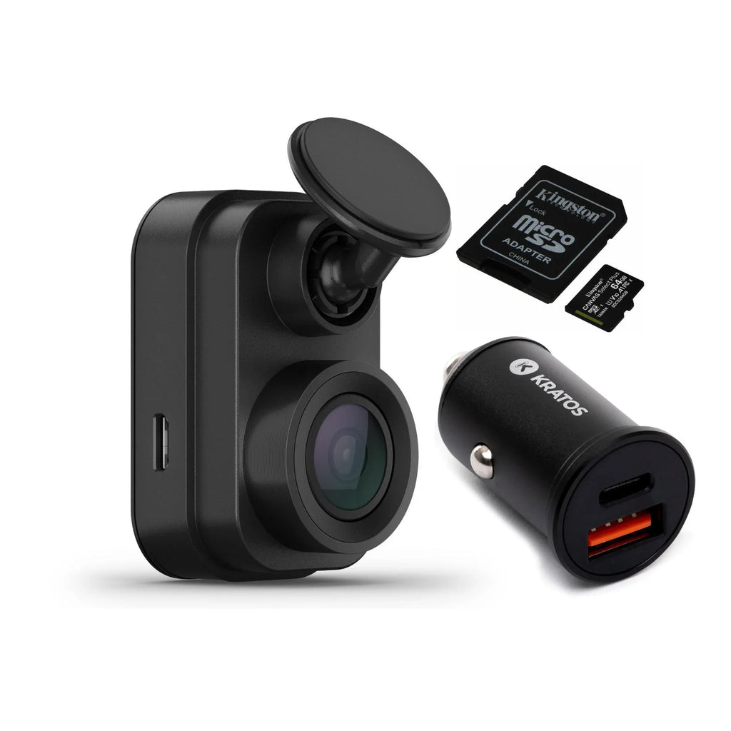 Cam Garmin 2-Port 36W and with 64GB Charger Mini 2 Card MicroSD Car SDXC Dash
