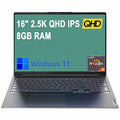 1TB RAM, JAWFOAL Laptop, QHD 2.5K Lenovo Display, Pro 5600H, with 8GB 16 Ideapad SSD, Wi-Fi, 11, inch IPS AMD Ryzen 5 Bundle Core Windows Bluetooth, 5