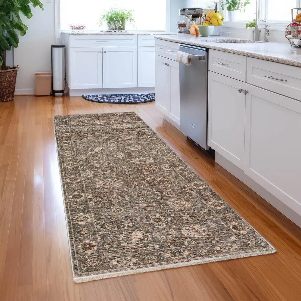 Yarra Rugs Dalyn 7'10" YA5 x Pewter 2'3" Rug Runner