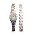 Watch and Elgin Adult (EG8073ST) Two-Tone Bracelet Female Set