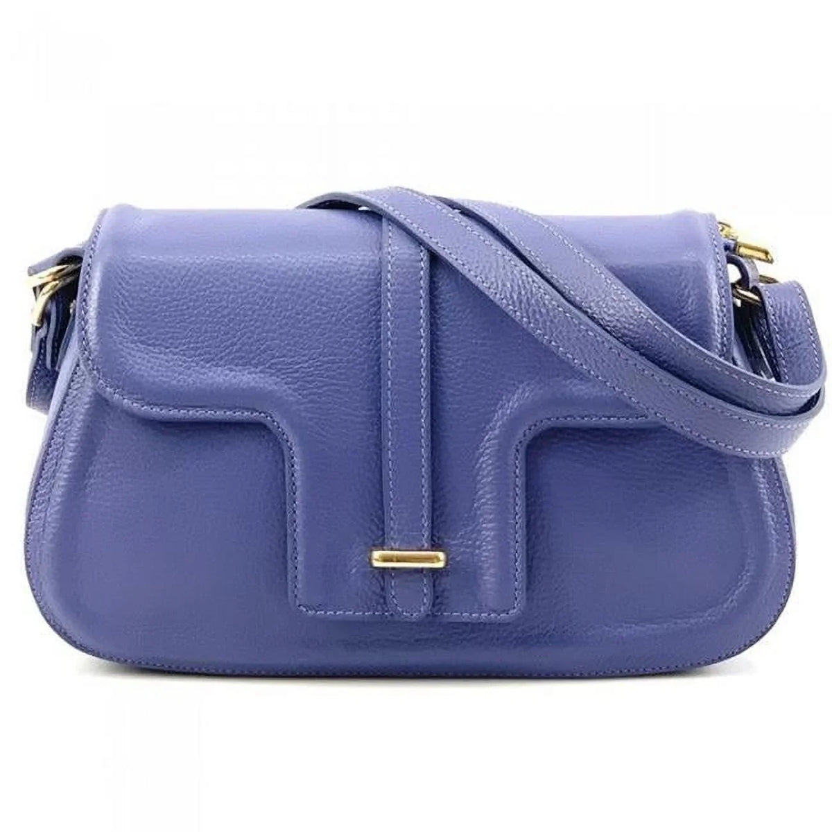 Luxury Italian Shoulder Artisan - Handcrafted Genuine Azure in Hammered Valentino Leather, Handbag Small Effect