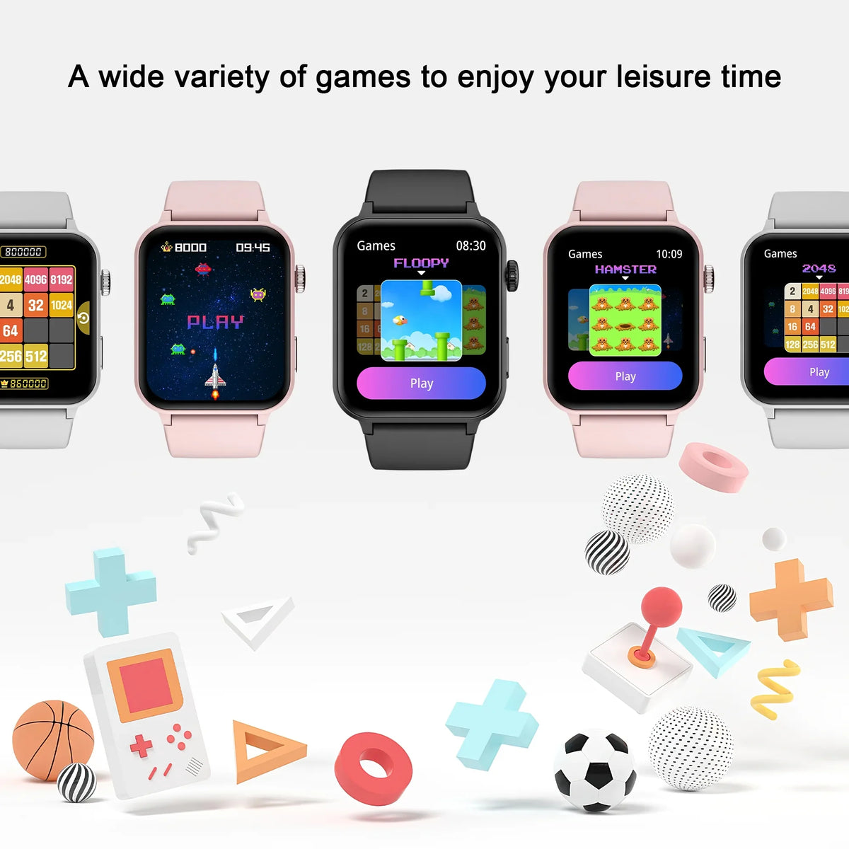 Modes 100+ iOS, for Fitness Sports Women with Smart Assistant, Android for Liquidproof, Call/Voice 1.83" and Watch Black Bluetooth Watch