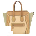 A03 15LK green CELINE 167793 micro (Good) luggage shopper beige tricolor mint handbag Pre-Owned Celine