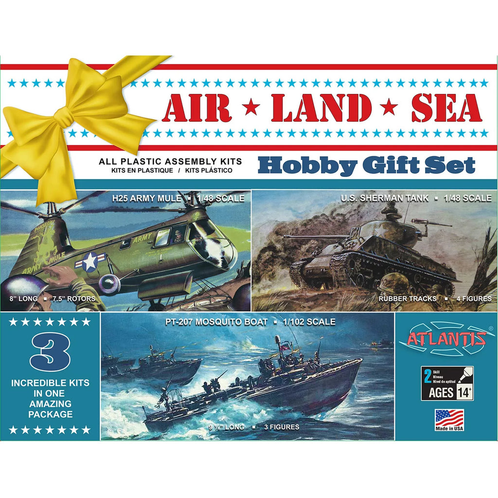 Gift Air, Scale Land Model and Atlantis Military Set Models 1/48 Sea and 1/102