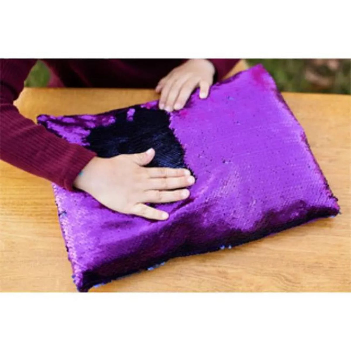 '- Lap Small Comfort Covered In Sequin Pillow Flip Cover Pad with 117 Fits