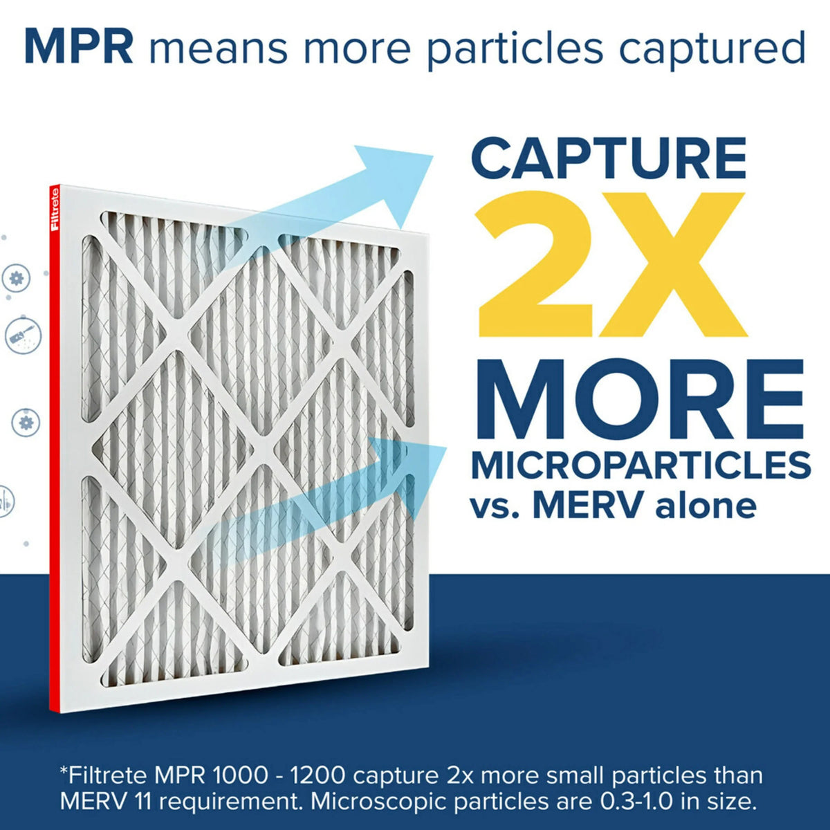 Filters 1000 Air Filter, 12x24x1 4 Allergen 11, Defense, Filtrete MERV MPR